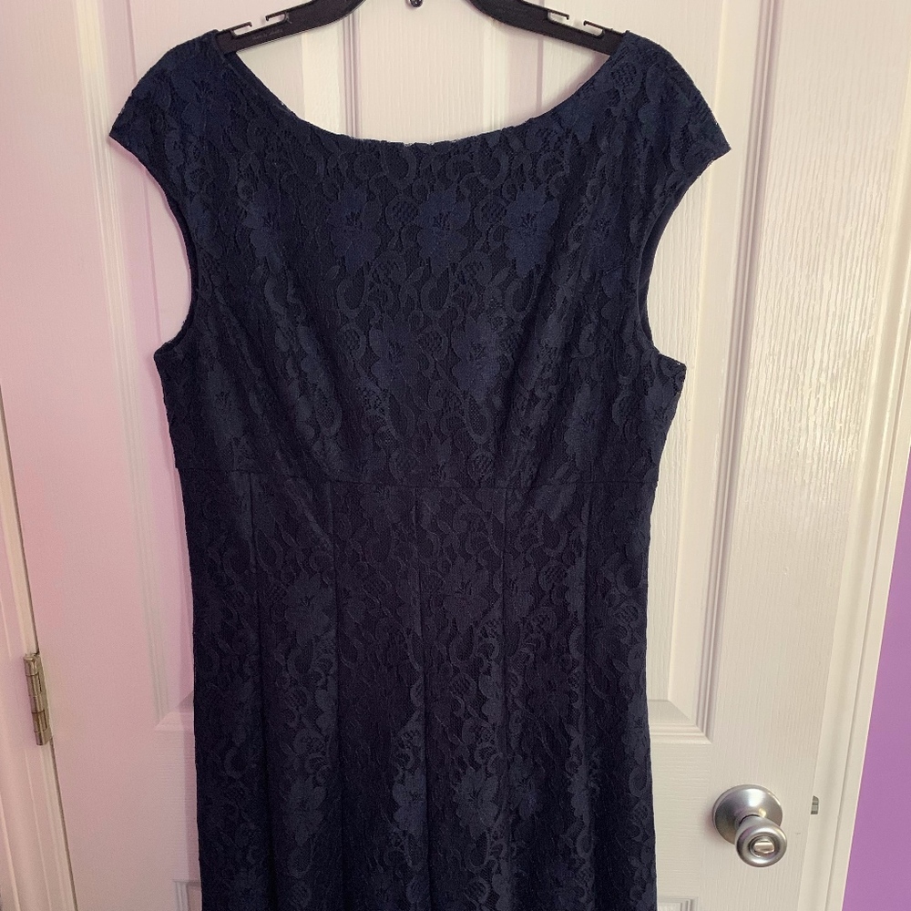 Ralph Lauren Navy Lace Dress Size 14